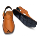 Charsadda Chappal Premium Golden Brown Single Sole - Image 3