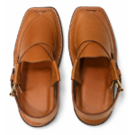 Charsadda Chappal Premium Golden Brown Double Sole Design - Image 2