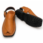 Charsadda Chappal Premium Golden Brown Double Sole Design - Image 3