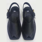 Kaptaan Chappal Classic Mate Black Color Single Sole - Image 2