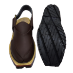 Norozi Chappal Brown Mate Color Double Sole Round Shape - Image 3
