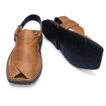 Kaptaan Chappal Single Sole Leather Golden Color - Image 3