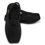 Peshawari Chappal Premium Jutt Black Color Single Sole