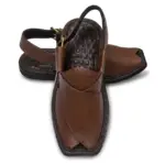Mustard Danedar Style Peshawari Chappal Single Sole Handmade Leather Footwear