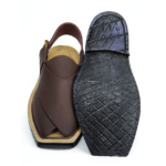 Norozi Chappal Traditional Brown Handmade Single Sole - Image 3