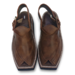Kaptaan Chappal Stylish Double Shade Brown Design Double Sole - Image 2