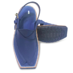 Kaptaan Chappal Blue Mate Color Double Sole Design