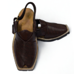Norozi Chappal Brown Printed Double Sole