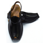 Norozi Chappal Handmade Black Sheet Double Sole