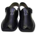 Peshawari Chappal Premium Black Single Sole - Image 3