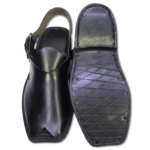 Peshawari Chappal Premium Black Single Sole - Image 2