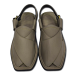 Peshawari Chappal Simple Cream Color Single Sole - Image 2