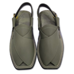 Peshawari Chappal Premium Light Green Single Sole - Image 2