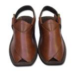 Peshawari Chappal Handmade Mustard Single Sole - Image 3