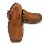 Charsadda Chappal Classic Golden Brown Design Single Sole