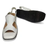 Panjedar Chappal Premium White Zalmi Style - Image 3