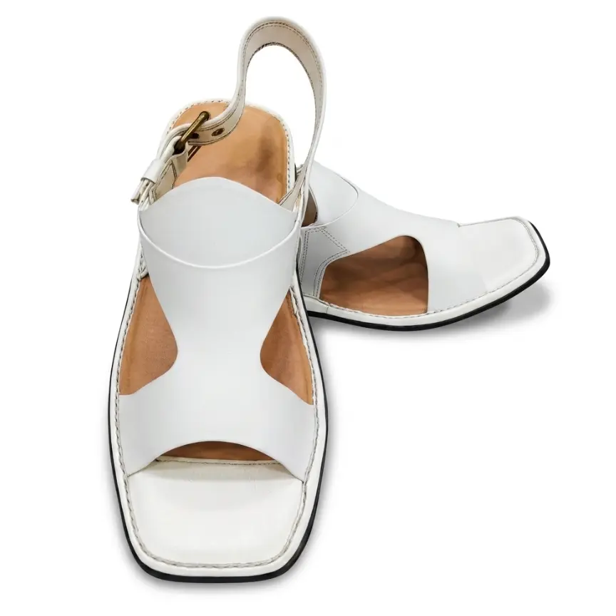 Untitled design - 2026-06-08T230335.557 (1) Panjedar Chappal Premium White Zalmi Style - Image 1