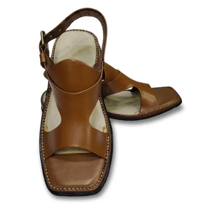 Panjedar Chappal Stylish Brown Color Zalmi Design