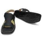 Panjedar Chappal Stylish Black Leather Danedar Design - Image 3