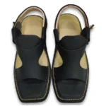 Panjedar Chappal Stylish Black Leather Danedar Design - Image 2