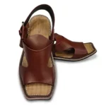 Panjedar Chappal Stylish Mustard Color Charsadda Design