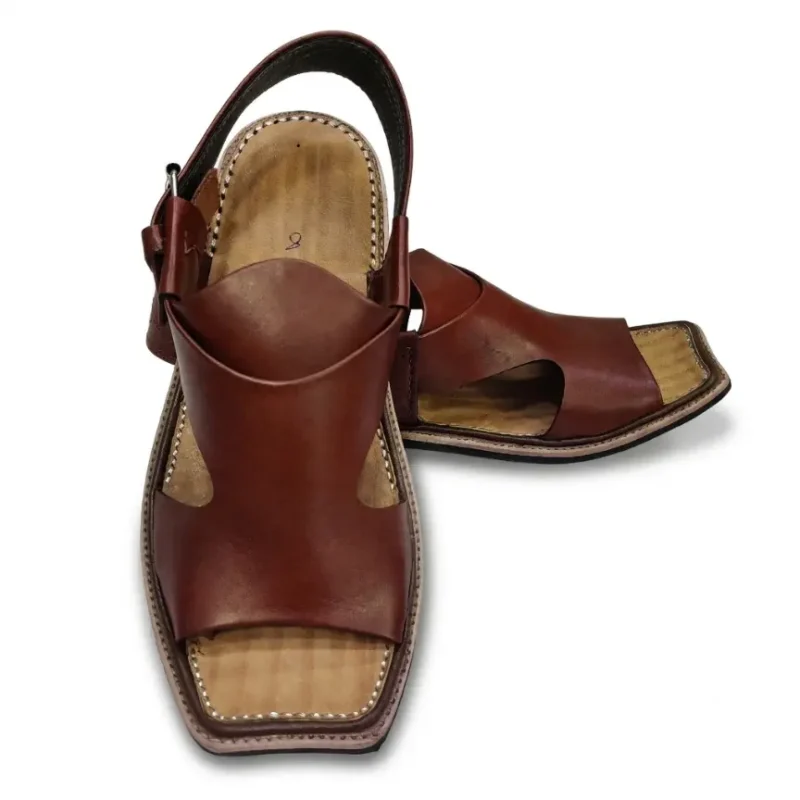 Panjedar Chappal Stylish Mustard Color Charsadda Design