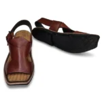 Panjedar Chappal Stylish Mustard Color Charsadda Design - Image 3
