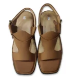 Panjedar Chappal Premium Golden Brown Charsadda Style - Image 2