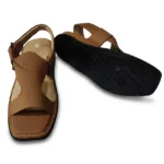 Panjedar Chappal Premium Golden Brown Charsadda Style - Image 3