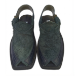 Dark Green Sabar Peshawari Chappal for Men - Image 4