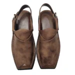 Kaptaan Chappal Classic Brown Double Shade Design - Image 2