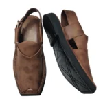 Kaptaan Chappal Classic Brown Double Shade Design - Image 3