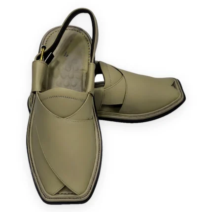 Premium Light Skin Color Peshawari Chappal – Handmade Single Sole